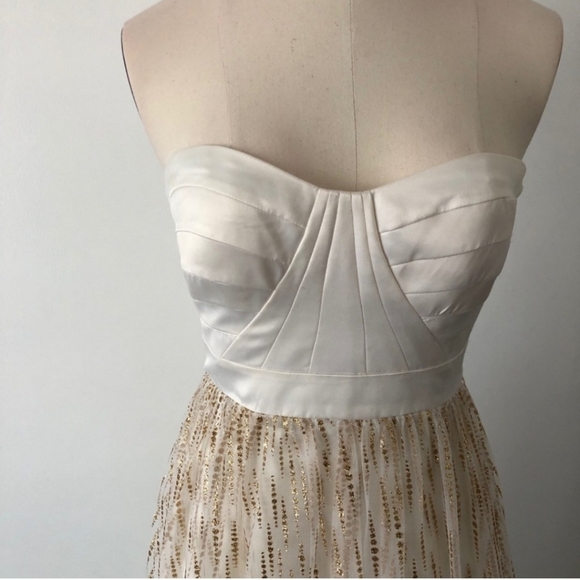 Le Chateau Sparkly Gold Wedding Gown - Picture 4 of 6